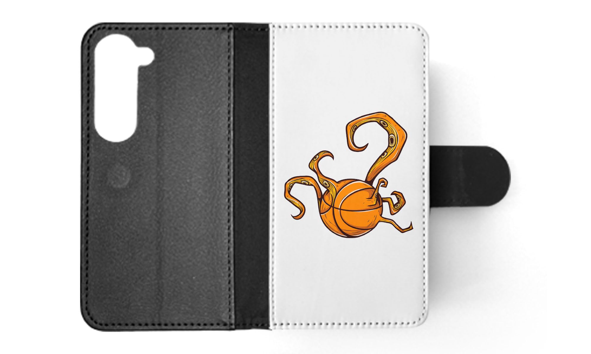 Foxercases Basketball Tentacles Tennis Flip Wallet Phone Case for Samsung Galaxy S23 Ultra/S22/S21 - Durable Protective Cover with Card Slots for Sports & Outdoor Activities