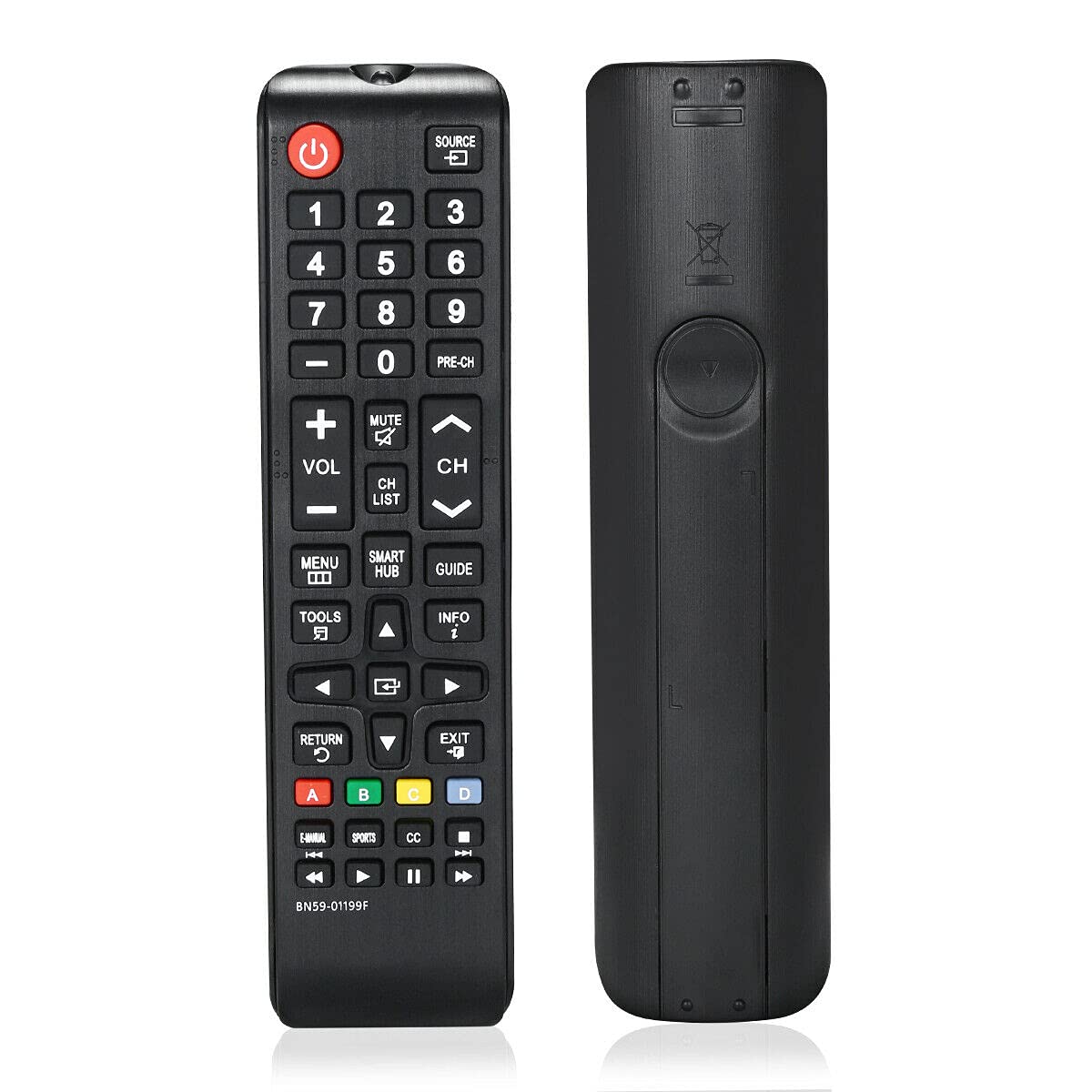 BN5901199F Universal TV Remote Control Replacement for LED LCD HDTV Smart TVs - Compatible with Multiple Brands, Easy Setup for Living Room & Bedroom Entertainment
