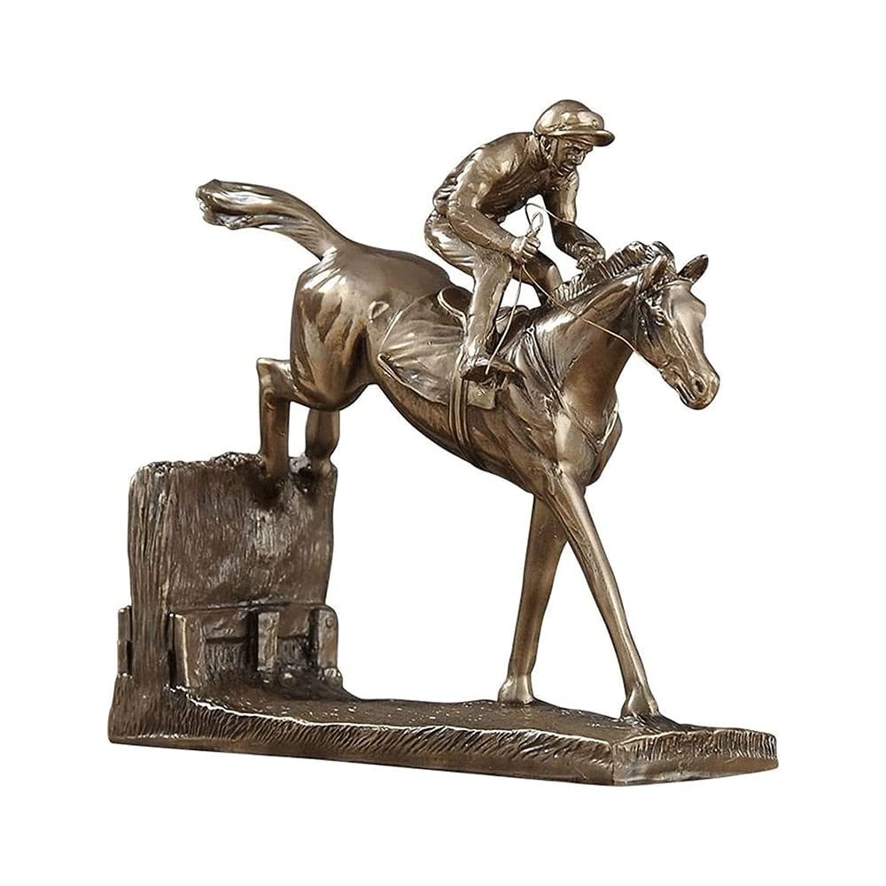 Premium Jumping Horse Racing Statue - Elegant Office & Home Decor Sculpture for Desktop, Table Top, Cabinet | Perfect for Gifts, Office Decor, and Living Room Accents