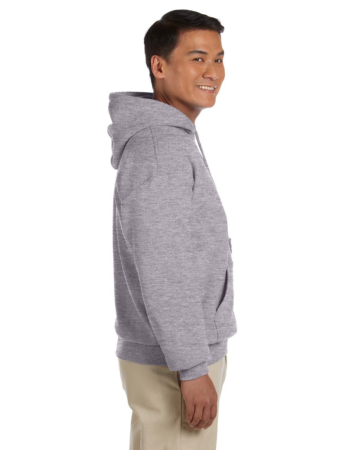Gildan G185 Heavy Blend Hooded Sweatshirt for Men & Women - Sport Grey - Comfortable Fleece Pullover for Casual Wear, Gym, and Outdoor Activities