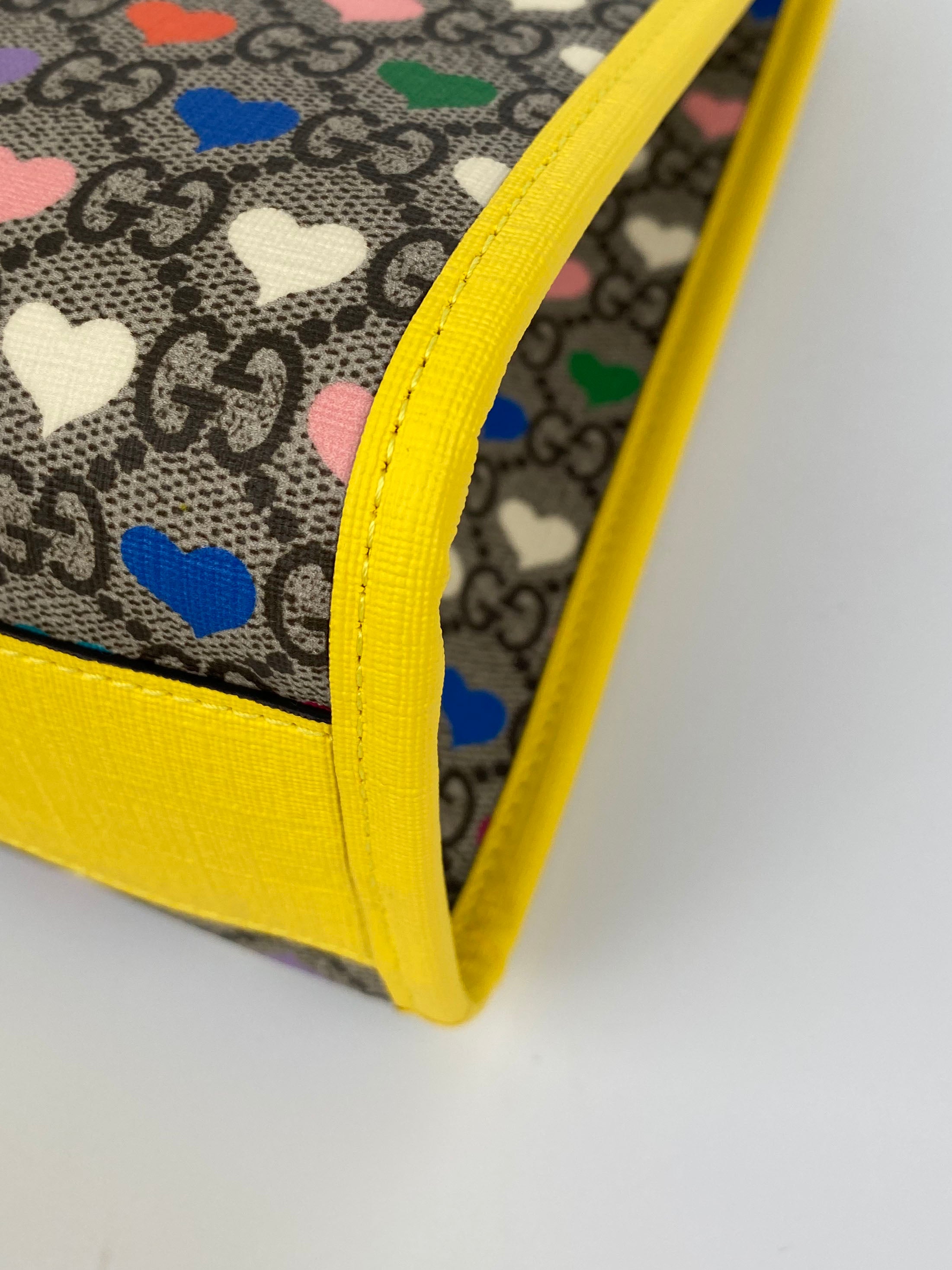 Gucci GG Supreme Heart Print Tote Bag for Women - Beige Designer Shoulder Handbag | Perfect for Work, Travel & Everyday Use