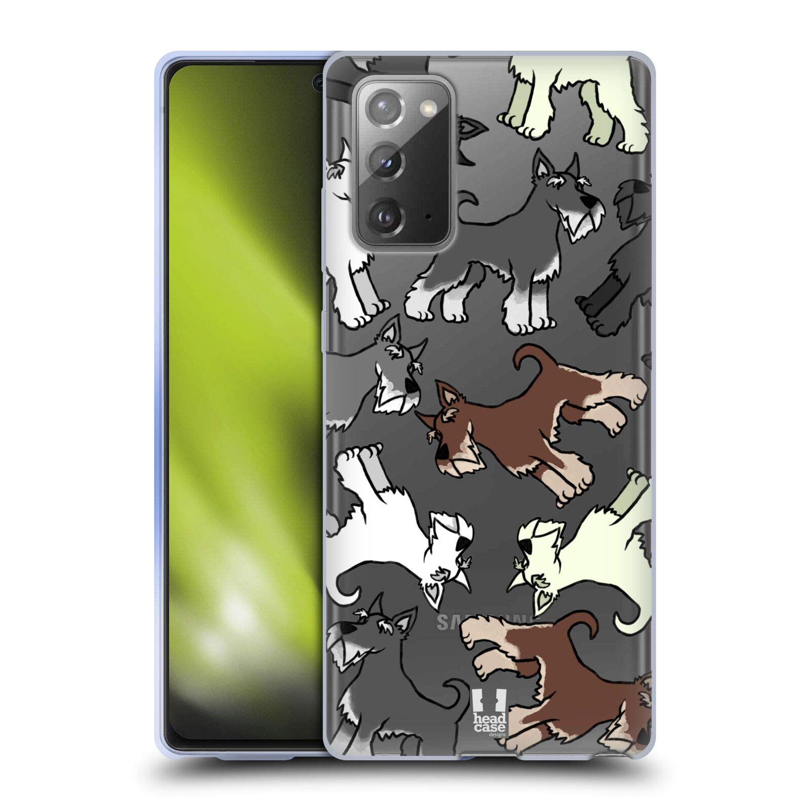 Head Case Designs Miniature Schnauzer Dog Breed Soft Gel Case for Samsung Galaxy Note20/5G - Durable Protection & Stylish Pet Lover Accessory for Work, Travel, and Everyday Use