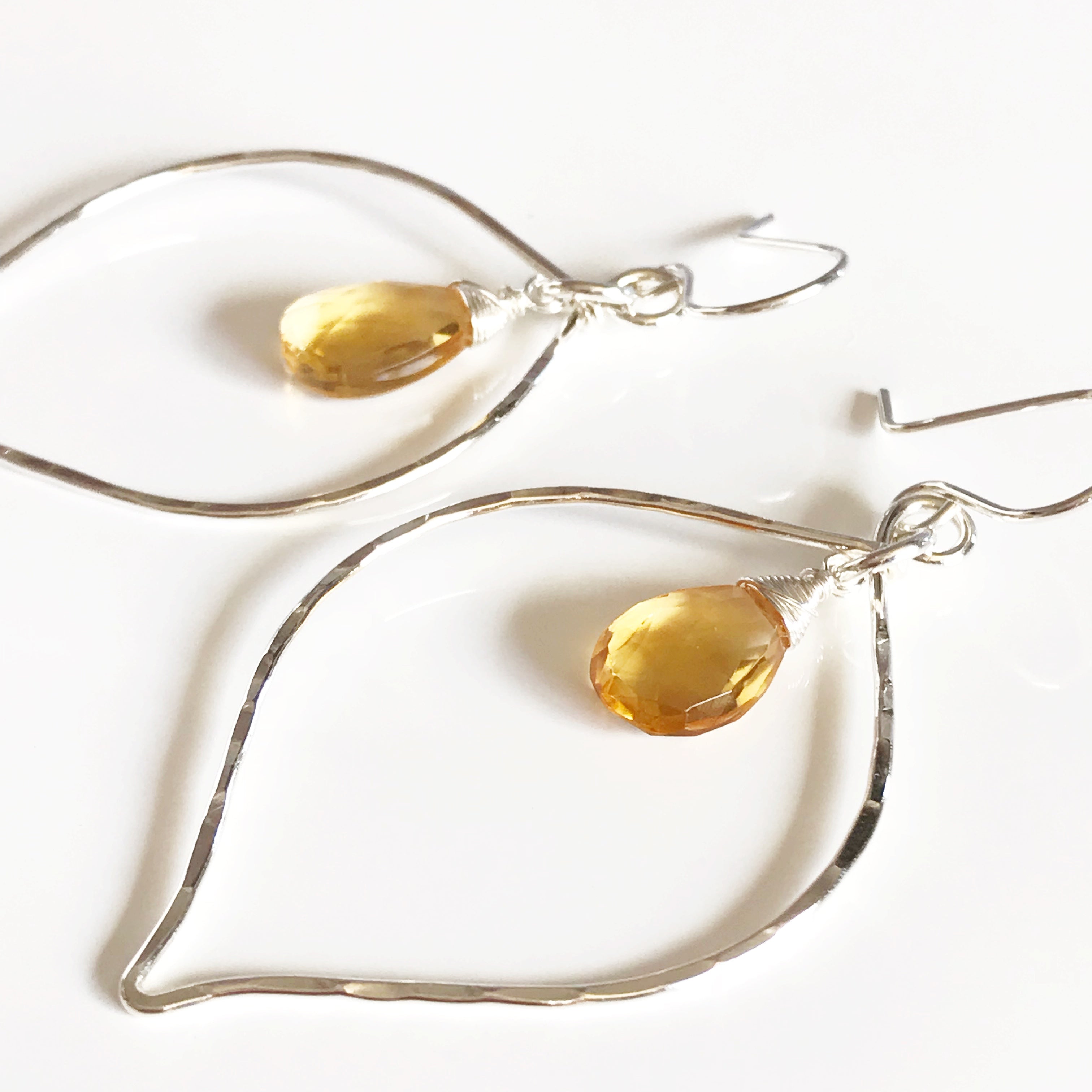 DOREE Citrine Stud Earrings (E446) - Elegant Gemstone Jewelry for Women, Perfect for Parties & Special Occasions