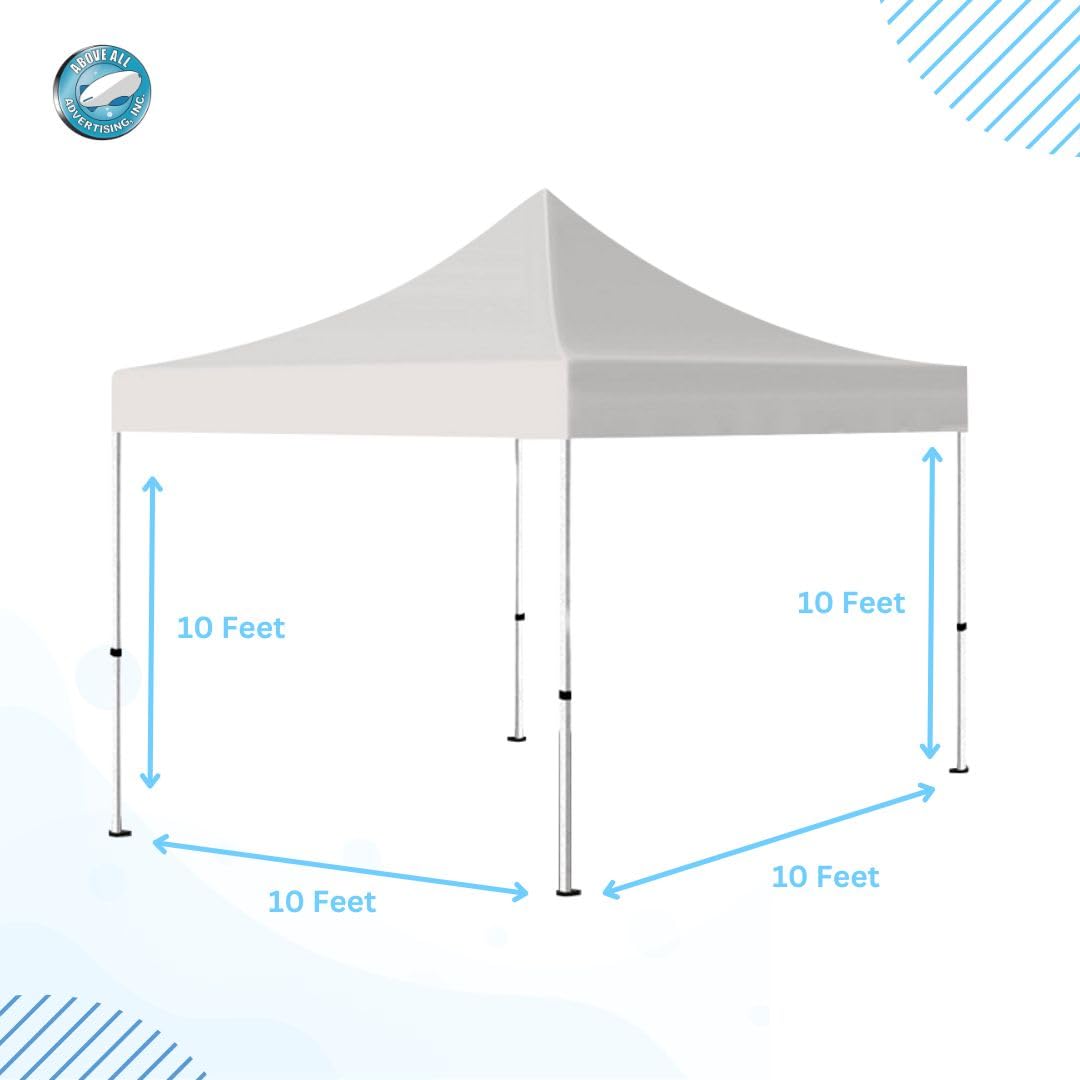 10x10 Heavy Duty Pop Up Canopy Tent - Portable Outdoor Shelter for Camping, Beach, Parties & Commercial Events | Easy Setup Commercial Canopy Tent in Yellow | Perfect for Picnics, Farmers Markets & Tailgating