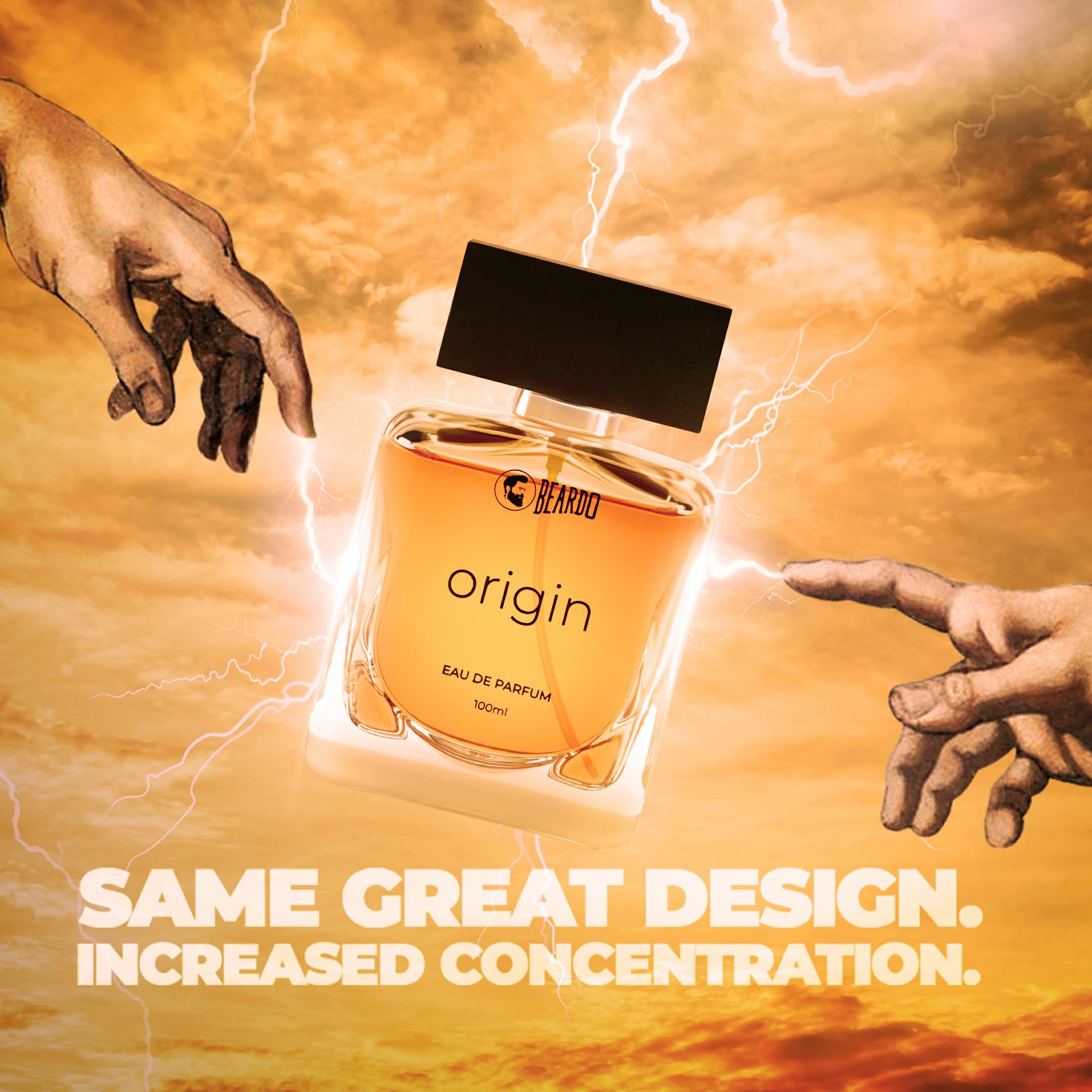 Beardo ORIGIN Perfume for Men - 100ml Eau de Parfum with Aqua & Musky Notes | Long-Lasting Cologne for Date Night, Valentine's Day Gift for Husband/Boyfriend | Men's Fragrance Body Spray | Perfect for Romantic Evenings, Special Occasions & Daily Wear