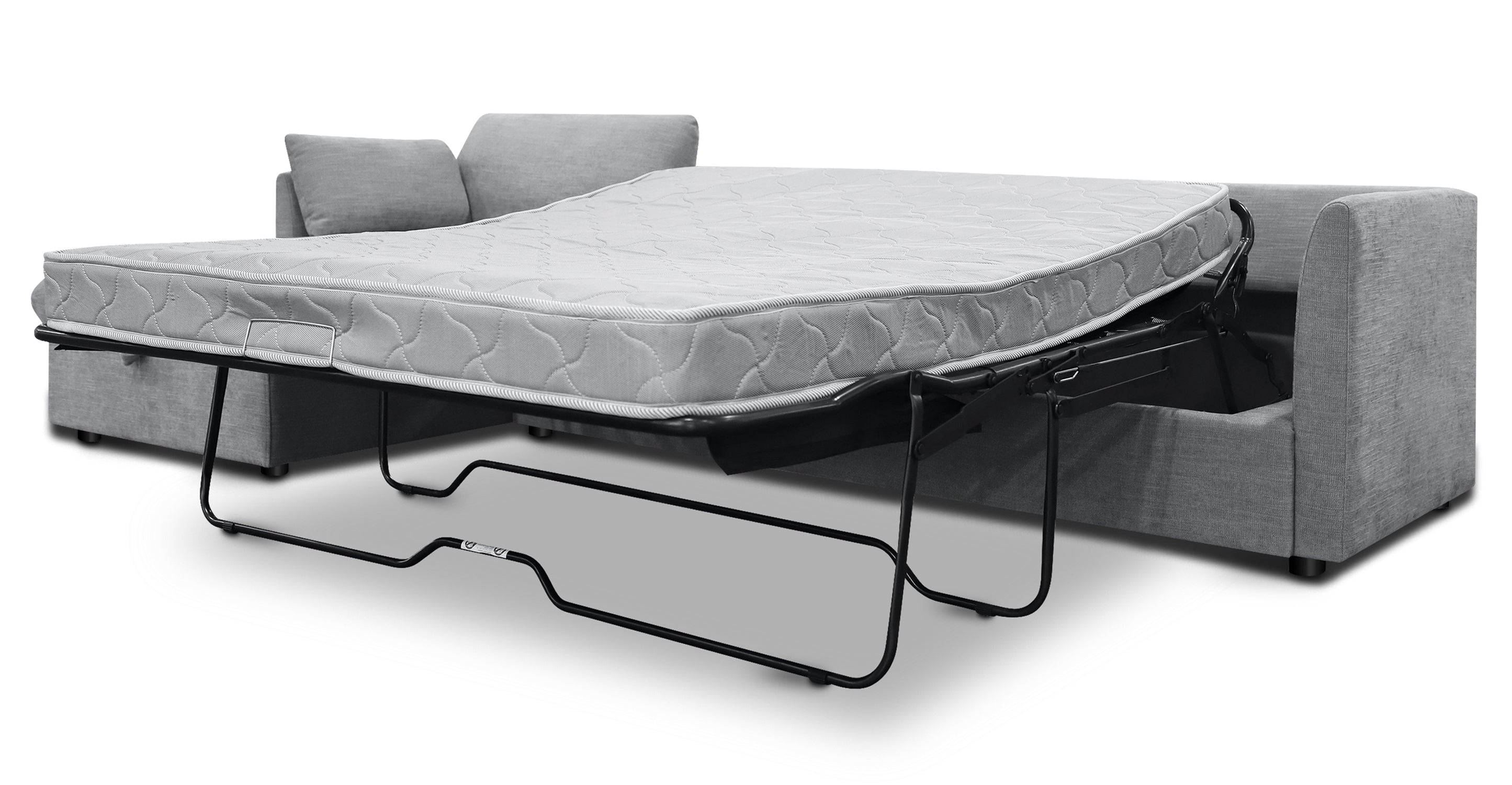 Argos Left Facing Sleeper Sectional Sofa Bed - Convertible L-Shaped Couch with Pull-Out Bed, Modern Fabric Upholstery for Living Room, Guest Room & Small Spaces
