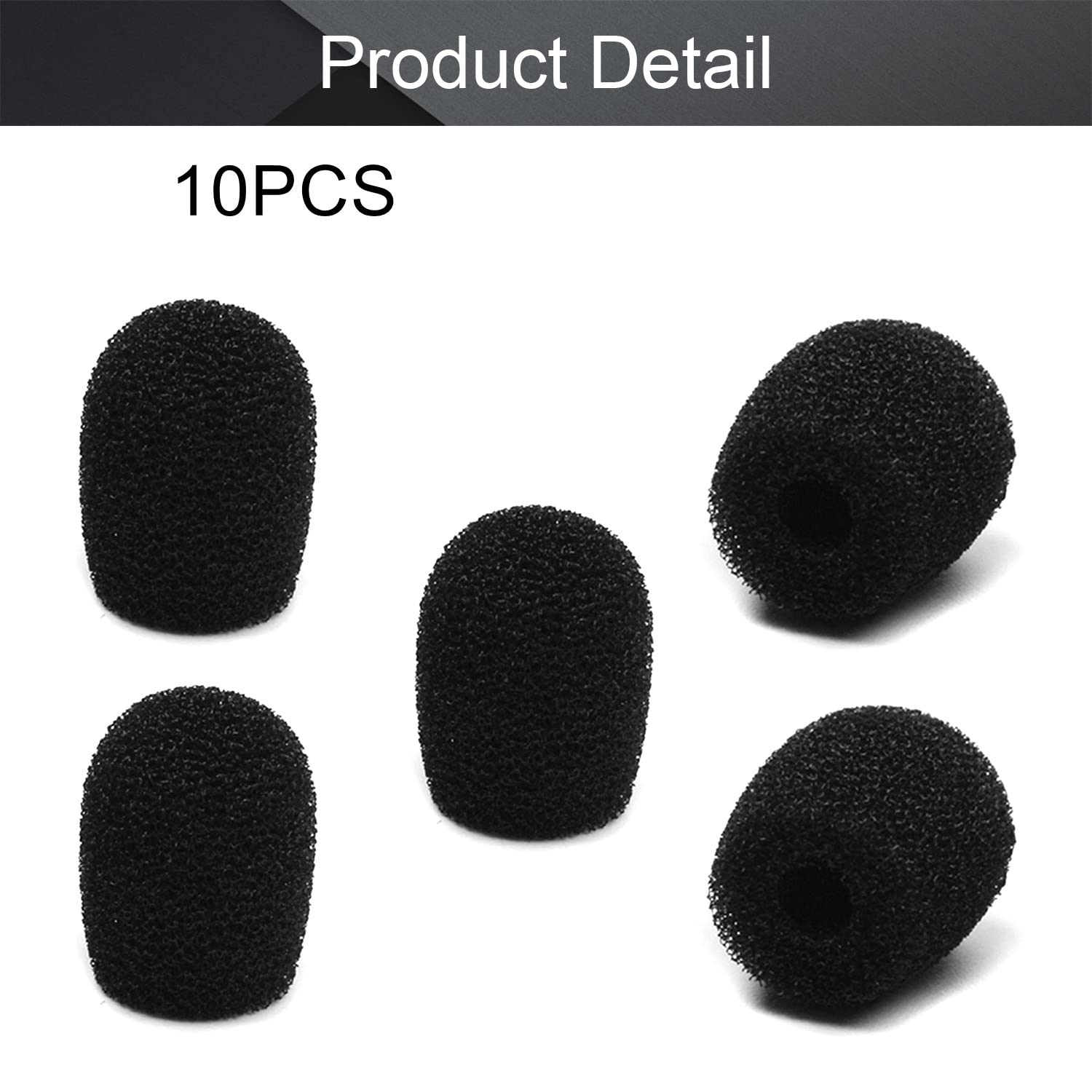 10Pcs Lavalier Microphone Windscreen Foam Covers - Compatible with Various Headset Mics | Noise Reduction & Wind Protection for Podcasting, Recording, Streaming & Interviews