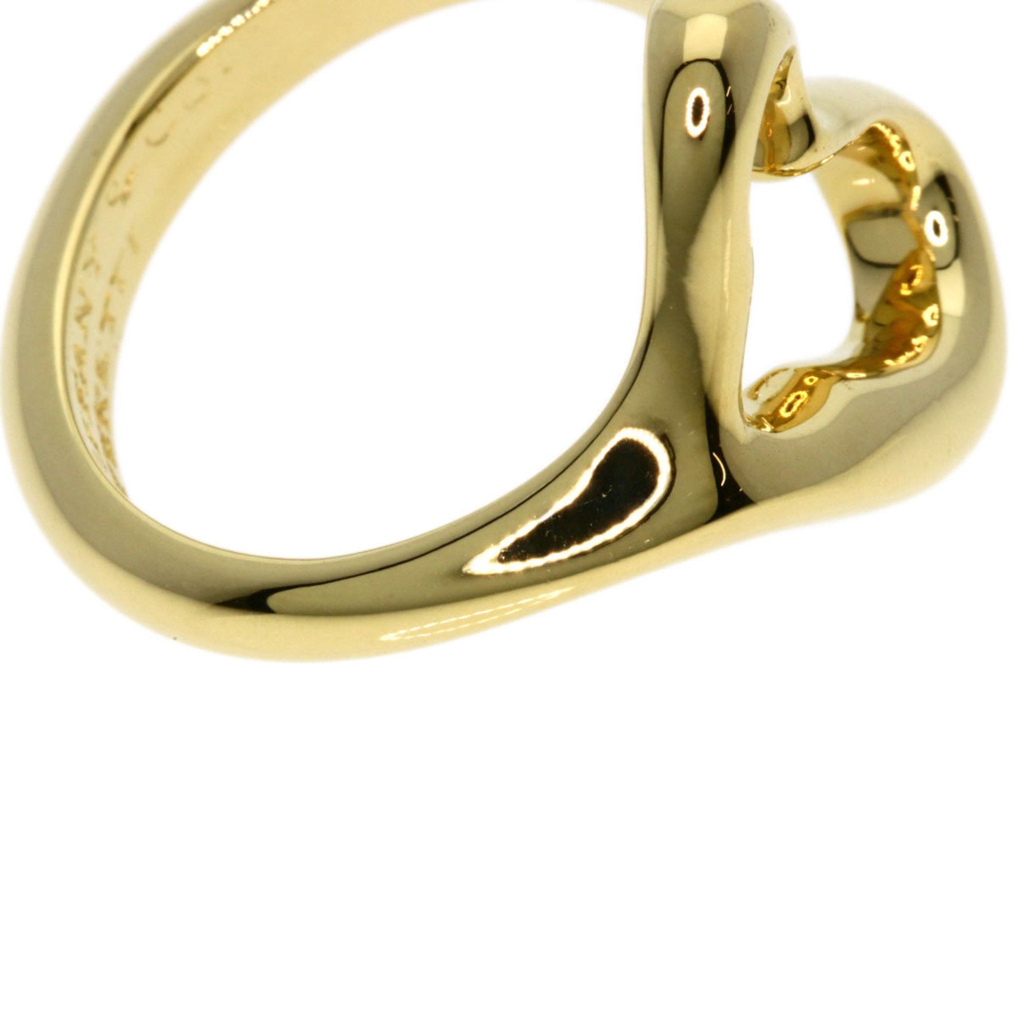 18K Yellow Gold Open Heart Band Ring for Women - Tiffany & Co Inspired Jewelry - Perfect for Valentine's Day, Anniversary Gifts & Everyday Elegance