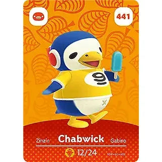 Animal Crossing Amiibo Card - Chabwick (#441) | Collectible NFC Figure for Nintendo Switch | Perfect for Gaming & Collecting