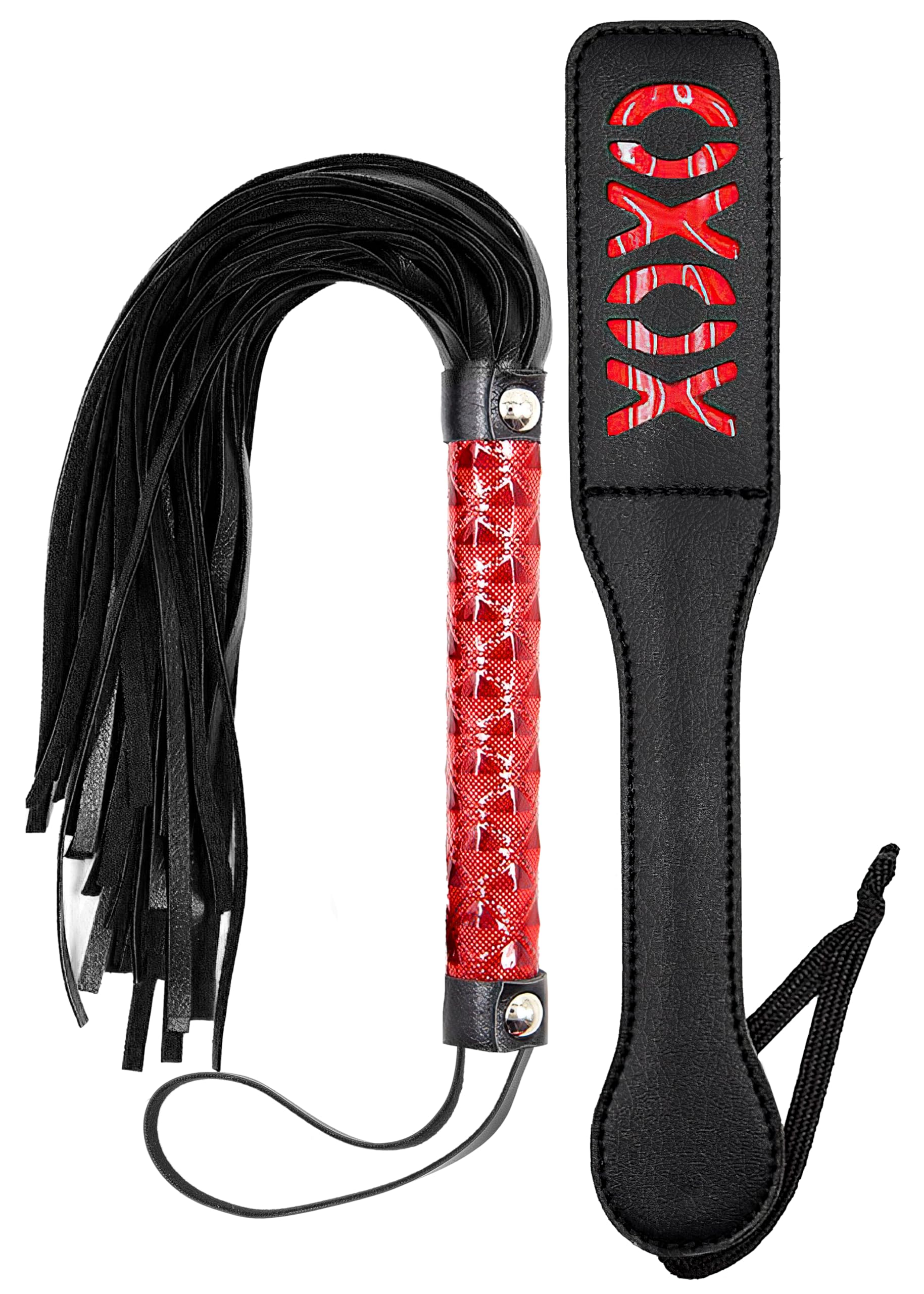 BDSM Spanking Paddle Set - Adult Bondage Whip, Flogger & Spanking Toys for Couples - Sensual Play & Erotic Massage - Perfect for Role Play, BDSM & Intimate Moments