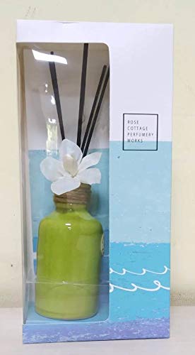 Rose Cottage Lily Fragrance Ceramic Flower Reed Diffuser - Elegant Home Decor & Aromatherapy for Living Room, Bedroom, Bathroom & Office