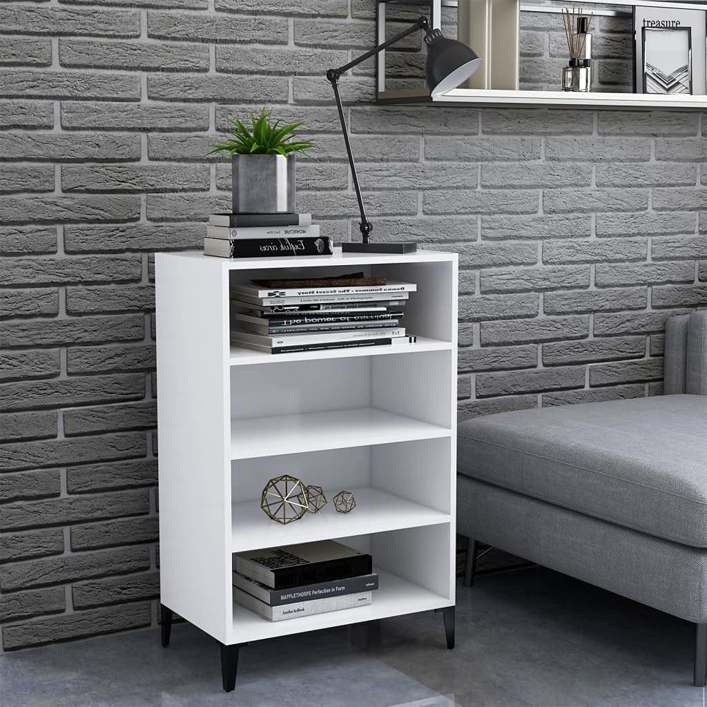 White Sideboard Cabinet Buffet Credenza with 4 Shelves - 22.4