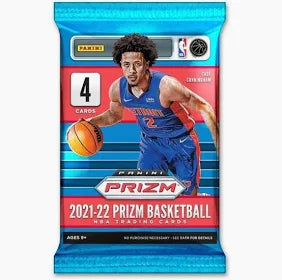 2021-2022 Panini Prizm Basketball Trading Cards Retail Pack - Collectible NBA Player Cards for Sports Fans & Card Collectors