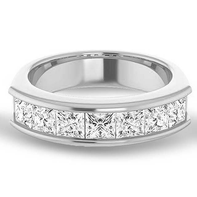 3.0 Carat (ctw) Channel Set Princess Cut Diamond Men's Ring - Perfect for Weddings, Engagements & Special Occasions