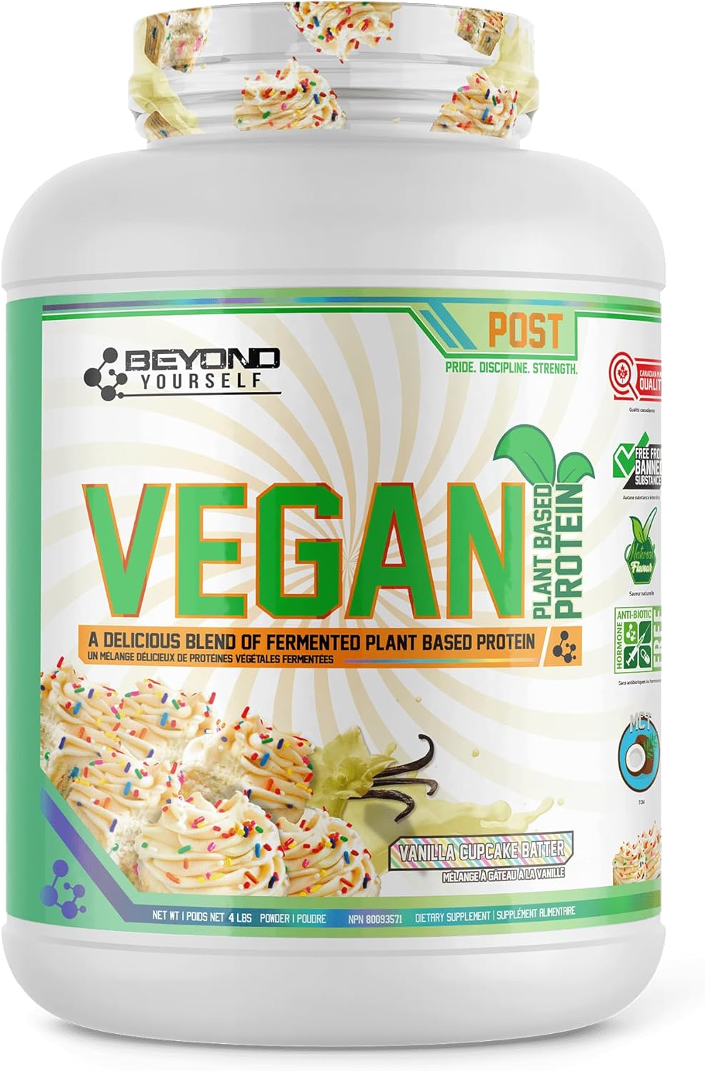 Beyond Yourself Vegan Protein Powder - 1.82kg (4 lbs) Plant-Based Protein for Muscle Recovery & Weight Management | Perfect for Smoothies, Baking & Post-Workout Nutrition