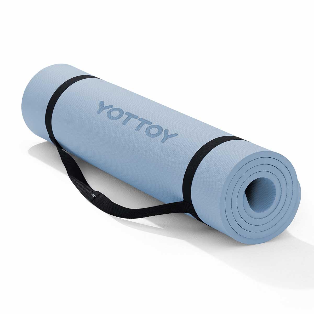 YOTTOY Extra Thick 1 Inch TPE Yoga Mat - Non-Slip Professional Exercise Mat for Yoga, Pilates, Fitness & Home Workouts | Includes Carrying Strap | Perfect for Home Gym, Studio & Outdoor Yoga Sessions