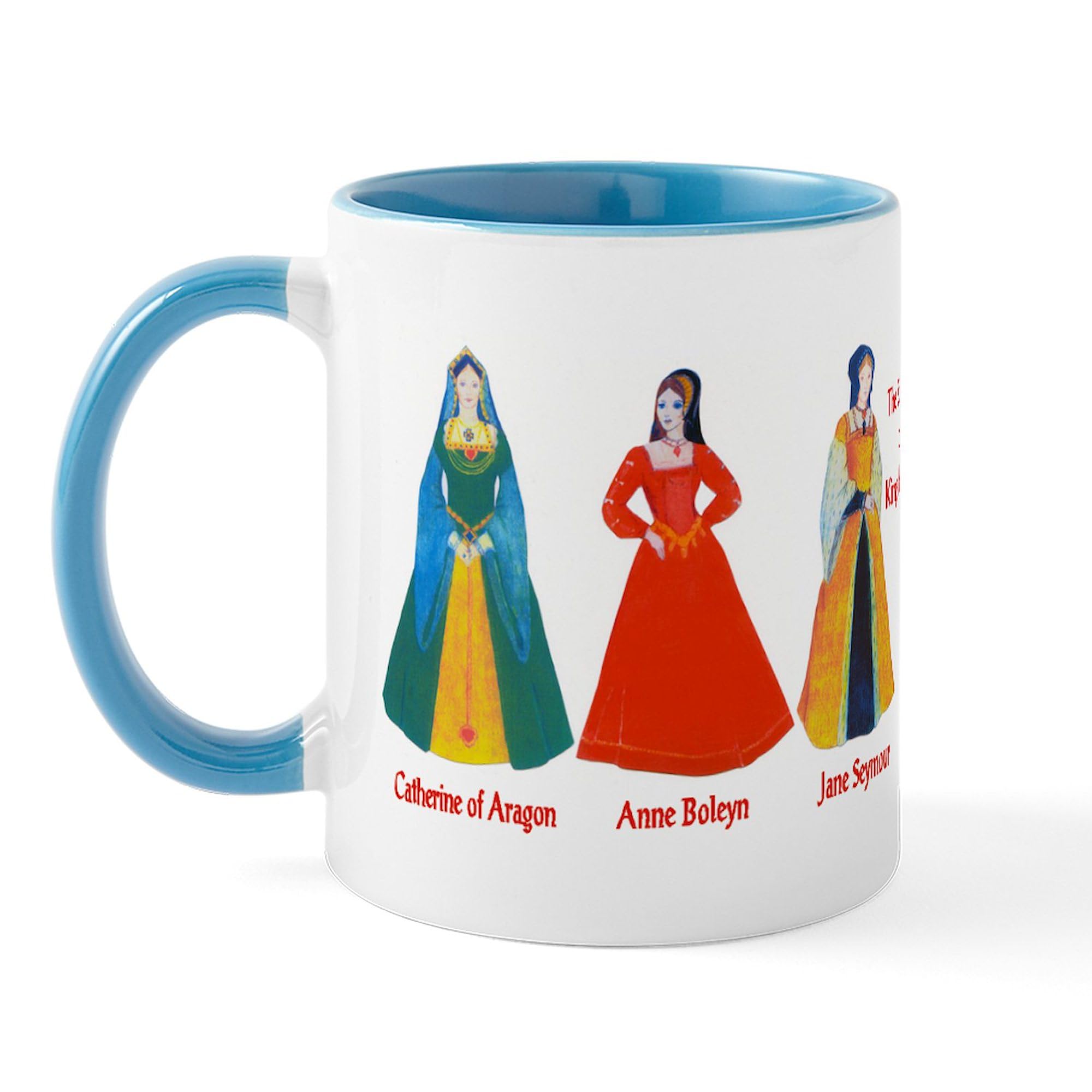 Six Wives of King Henry VIII 11 oz Ceramic Coffee Mug (325ml) - British History Themed Tea & Coffee Cup - Perfect for History Lovers, Tudor Fans & Gift Giving