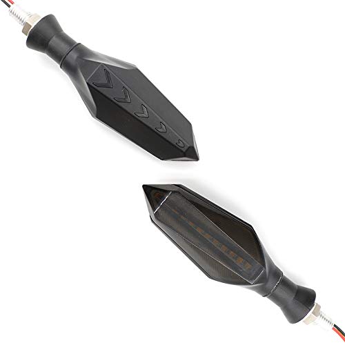 2X 12LED Motorcycle Turn Signal Lights - Waterproof Flowing Flashing Indicators for Universal Fit | Enhanced Visibility for Night Riding & Safety Warning