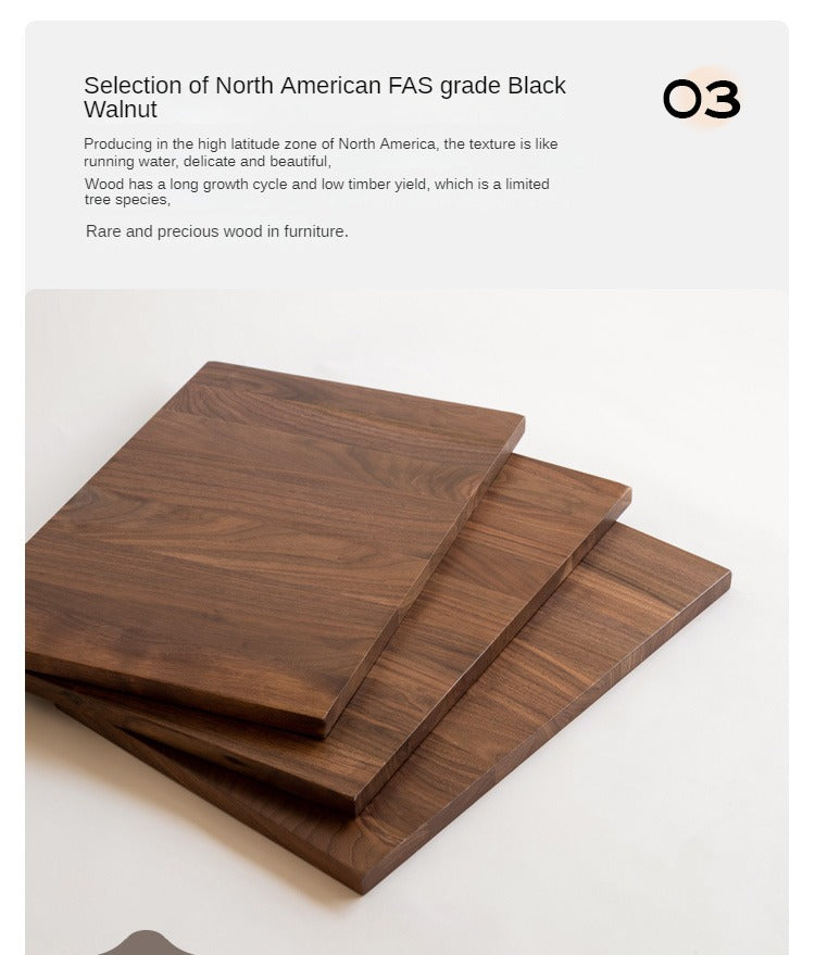 Black Walnut Solid Wood TV Stand - Modern Minimalist Entertainment Center for Living Room, Bedroom & Home Theater
