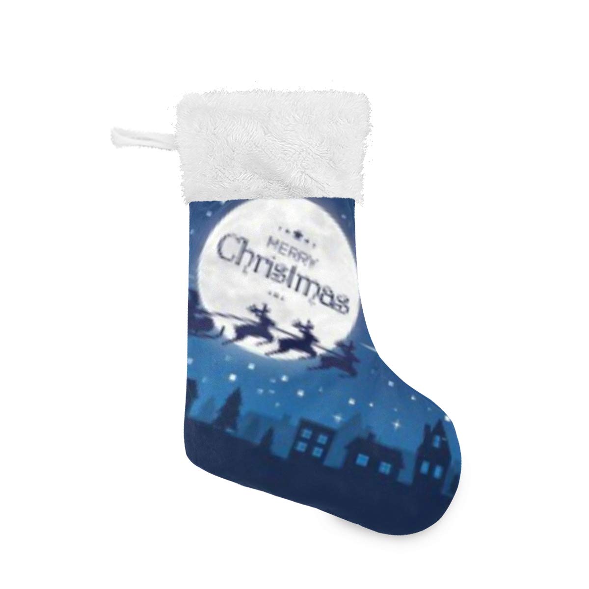 WELLDAY Christmas Stockings - Large 12x18 Inch Plush Faux Fur Stockings with Snowflake & Candy Cane Designs for Fireplace Decor, Family Holiday Parties & Xmas Gift Giving - Perfect for Home, Office & Festive Celebrations