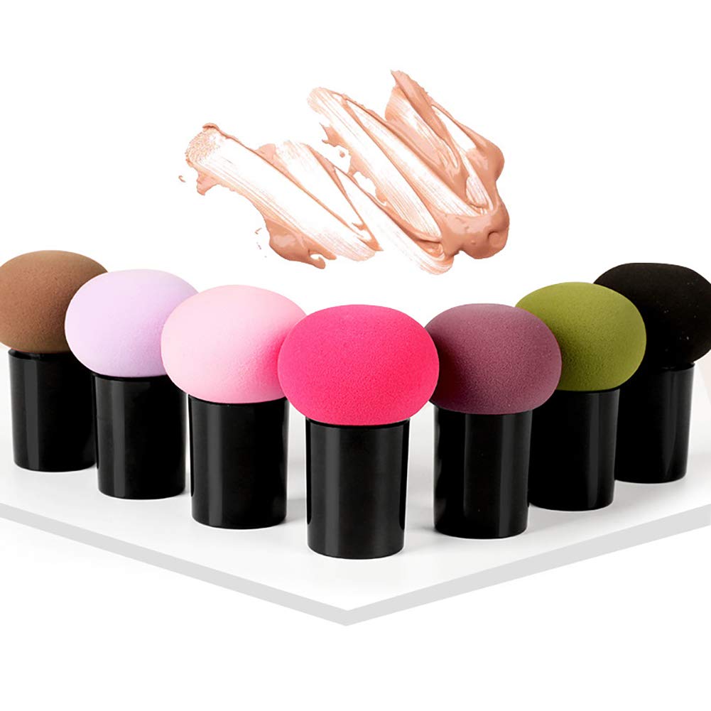 1PC Pro Foundation Brush Mushroom Makeup Sponge Puff - Soft Blending Sponge for Flawless Makeup Application - Rose Red - Perfect for Liquid, Cream & Powder Foundation - Ideal for Everyday Makeup & Professional Use
