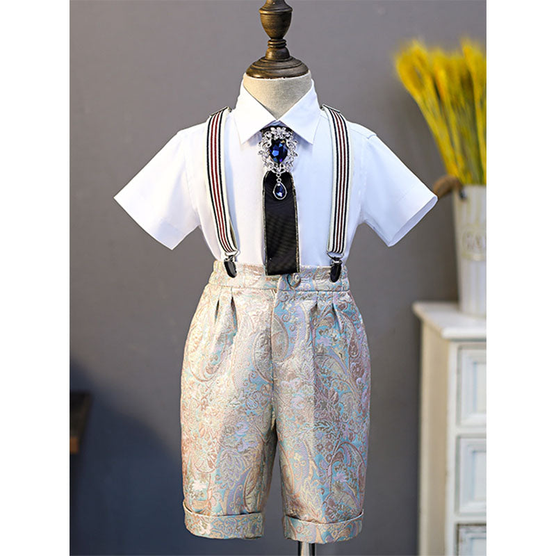 Baby Boy Summer Wedding Suit Set - Formal Gentleman Evening Dress Outfit for Special Occasions & Family Photos