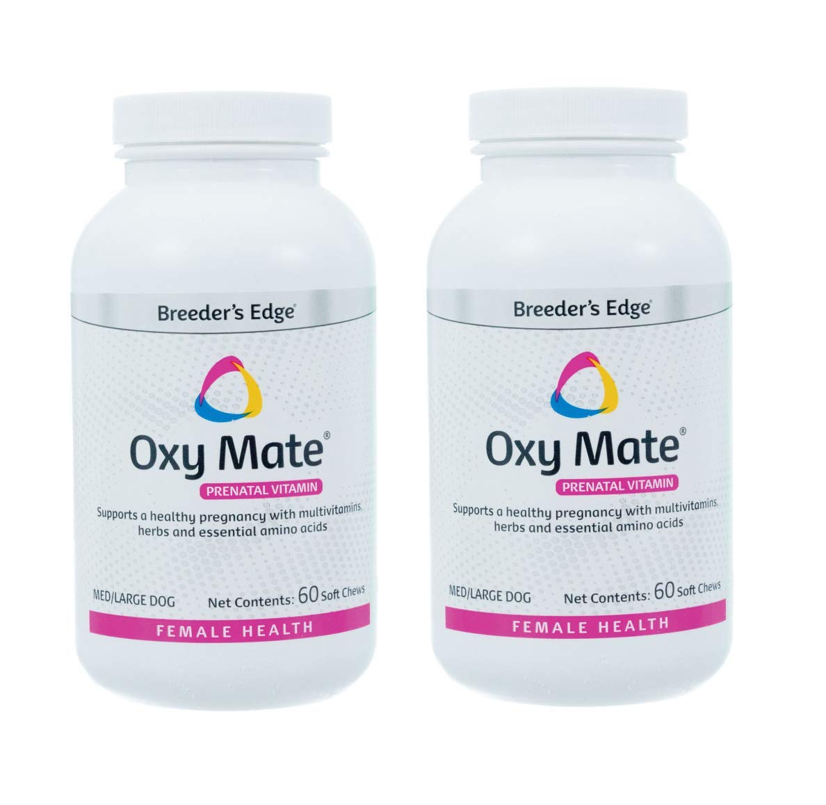 Revival Animal Health Breeder's Edge Oxy Mate Prenatal Soft Chews (2-Pack, 120 Chews Total) - Pregnancy Vitamins for Medium & Large Dogs & Cats - Supports Healthy Pregnancy & Lactation - Perfect for Breeding Dogs & Expecting Cats