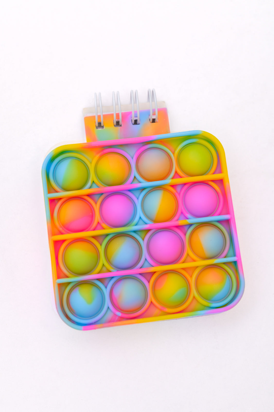 Mini Pop It Notebook in Rainbow Colors - Portable Stress Relief Fidget Toy for Kids & Adults - Perfect for School, Office, and Travel