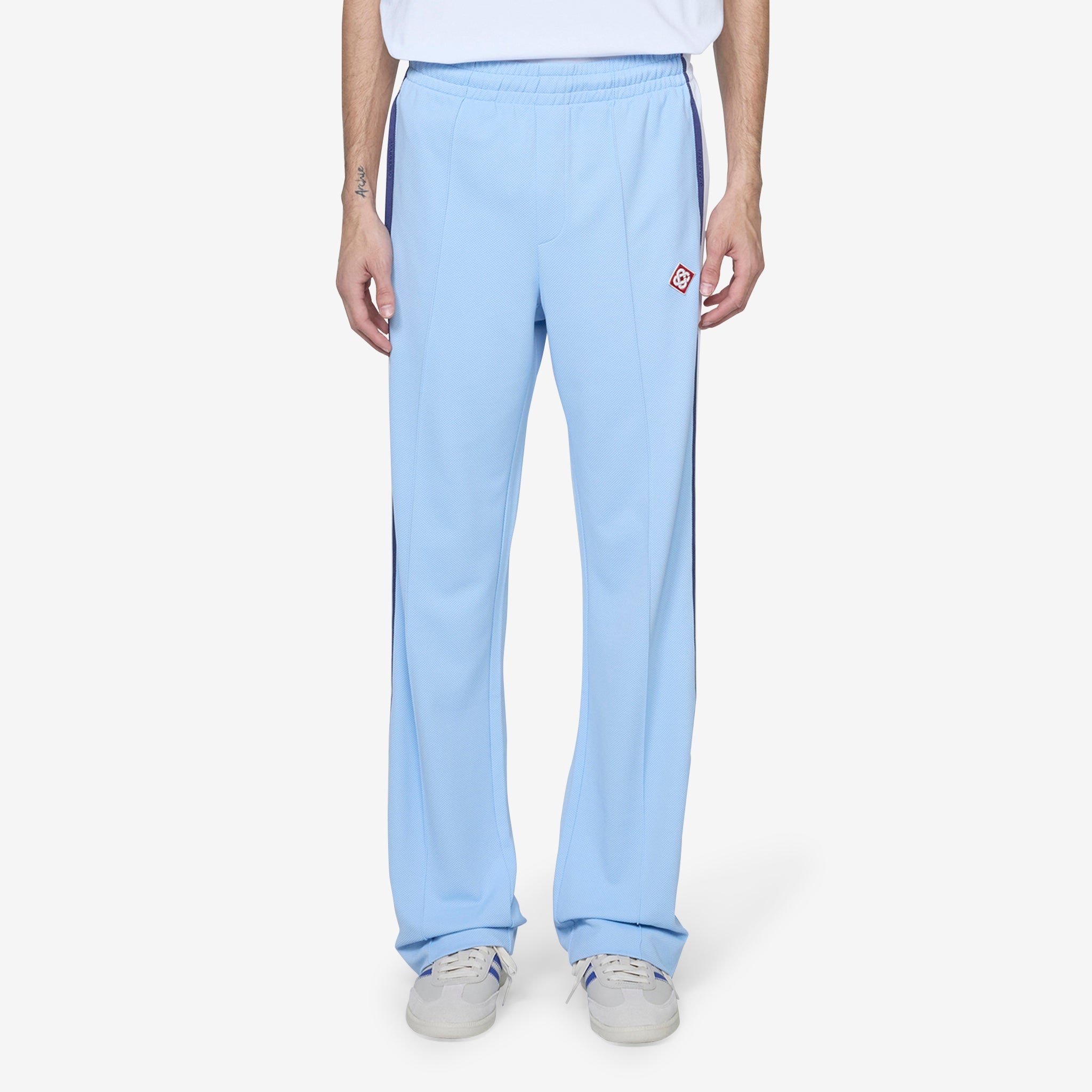 Women's High Waisted Track Pants - Soft Pale Blue Joggers for Running, Yoga & Lounge Wear - Comfortable Casual Athletic Bottoms