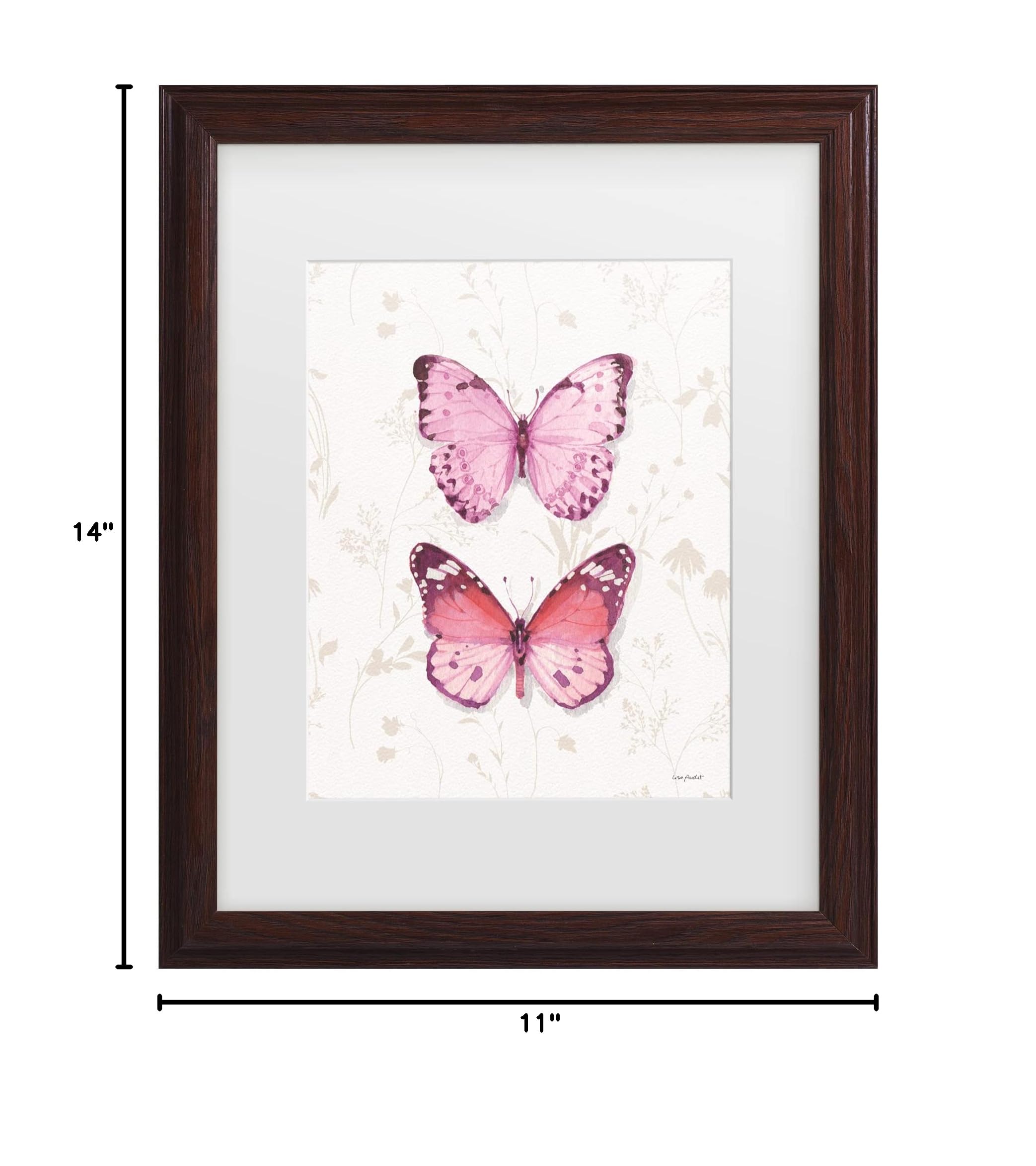 Lisa Audit 'Obviously Pink 11A' Floral Canvas Wall Art Print - Modern Pink Flower Painting for Living Room, Bedroom & Office Decor