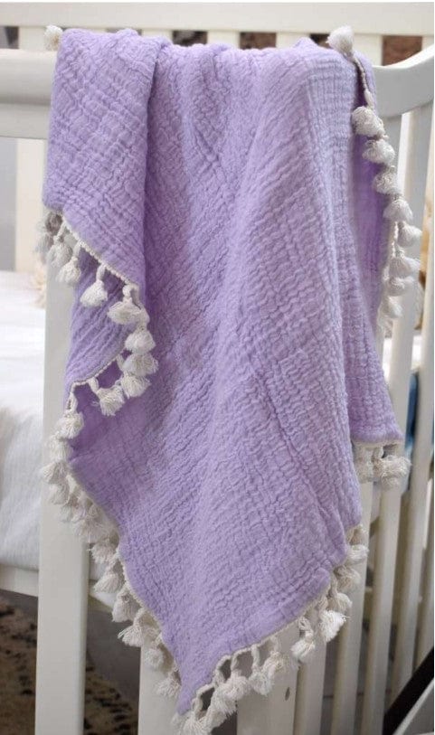 6-Layer Muslin Baby Blanket by Crane - Soft, Breathable & Lightweight for Swaddling, Nursing & Stroller Use