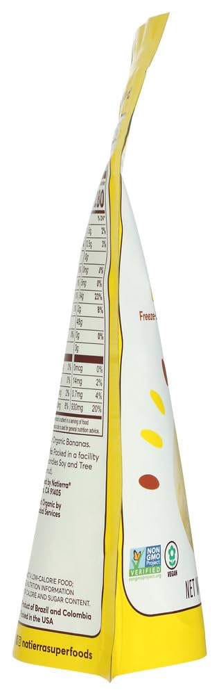 Organic Freeze Dried Banana Slices - Fair Trade, Non-GMO, Raw & No Sugar Added (12 Pack, 2.5 Oz Each) - Perfect for Smoothies, Baking, Snacking & Camping Food