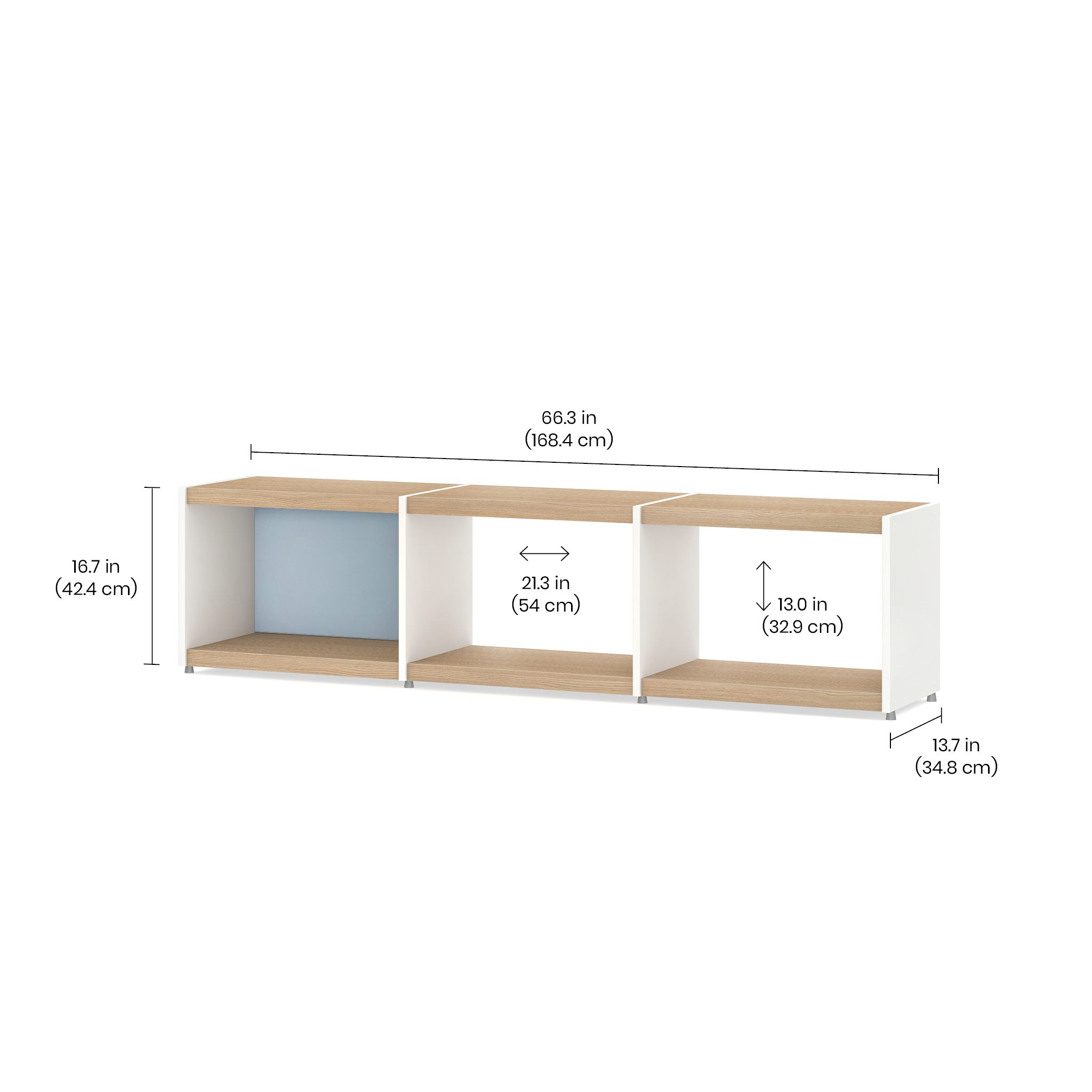 YOMO 3x1 Modular Bookshelf - Modern Stackable Bookcase for Home & Office - Perfect for Living Room, Bedroom, or Study Organization