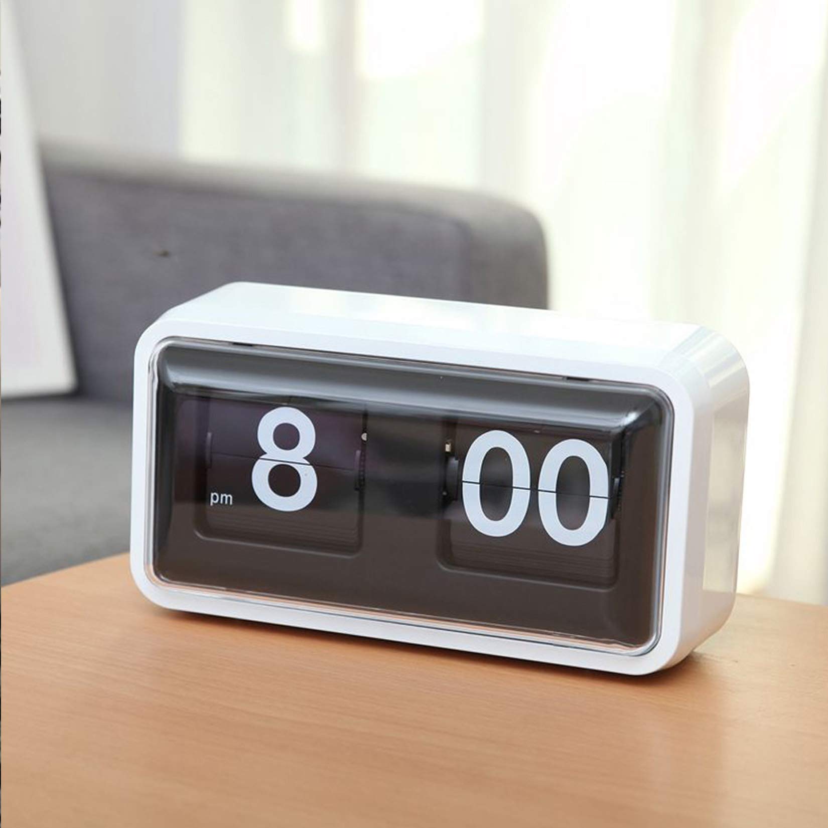 Auto Flip Clock - Wall Mount & Desktop Digital Clock with Anti-Dust Cover | Vintage Decorative Flip Down Clock for Office, Home, Bar, Desk & Shelf | Perfect for Modern Decor & Gift Giving