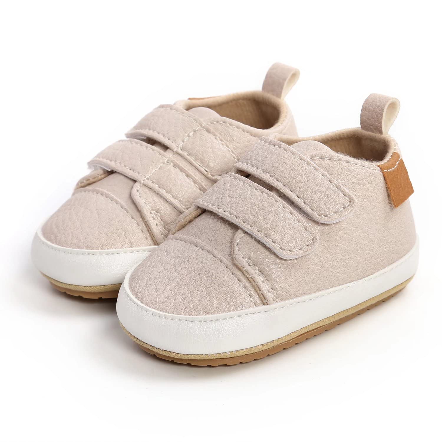 Non-Slip Rubber Sole High-Top PU Leather Sneakers - First Walking Shoes for Baby Boys & Girls | Toddler Crib Shoes & Newborn Loafers | Perfect for Indoor Play & Outdoor Adventures