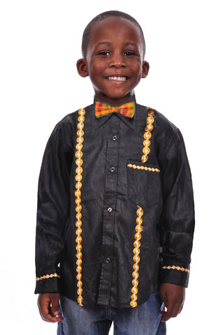 Stylish Children's Kente Print Bow Tie DPC3298 - Perfect for Weddings, Parties & African Cultural Events