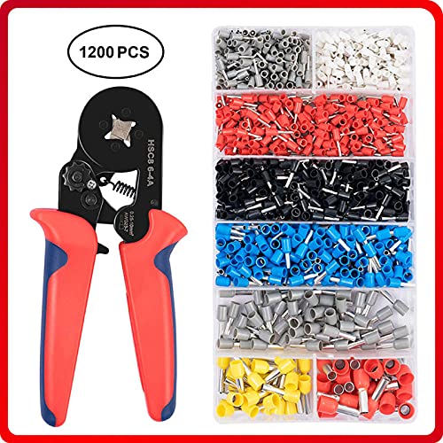 Professional Wire Crimping Tool Kit - 1200PCS Terminals Connectors & Heavy Duty Crimper Pliers for Electrical Wiring, Automotive, DIY Projects - Perfect for Home, Workshop, and Professional Use