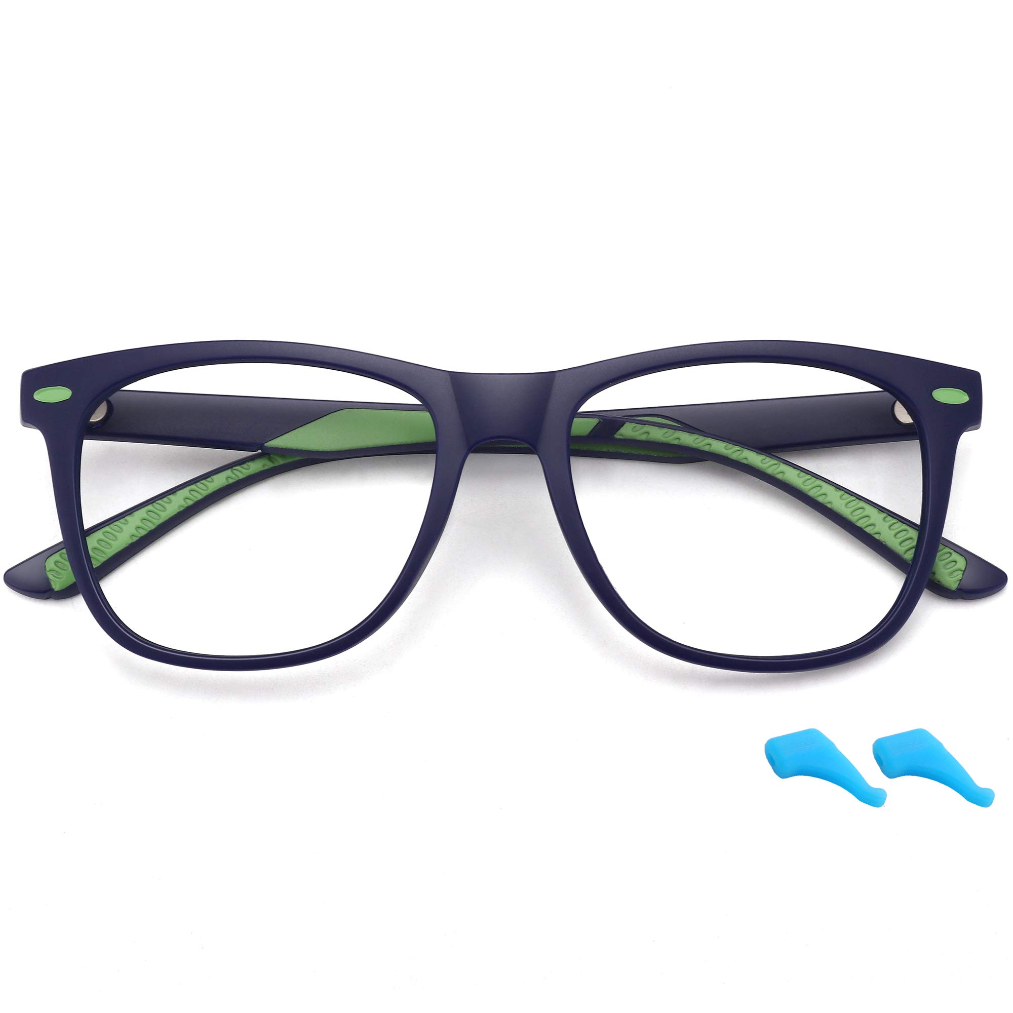 Blue Light Blocking Glasses for Kids - Lightweight TR90 Computer Gaming Eyewear for Boys & Girls - Anti-Eyestrain Glasses for Online Classes, Gaming & Screen Time Protection