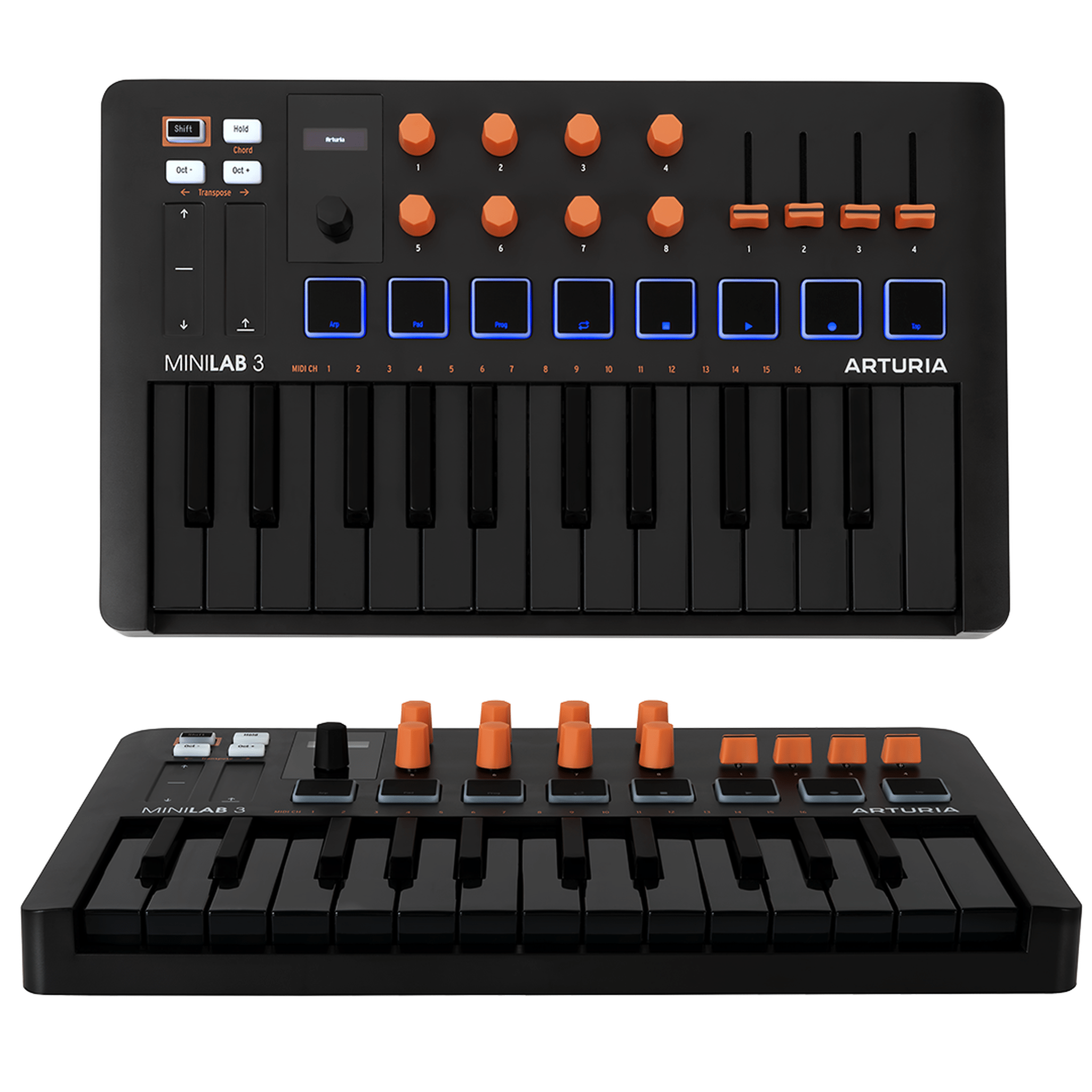 Arturia Minilab 3 25-Key MIDI Keyboard Controller - Limited Edition Orange | Portable Music Production for Studio & Live Performance