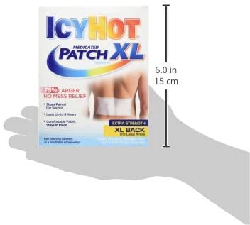 ICY HOT Extra Strength Pain Relief Patches - Large Medicated Back Pain Relief (10 Pack of 3 Patches) | Soothes Muscle Aches for Workouts, Arthritis & Chronic Pain