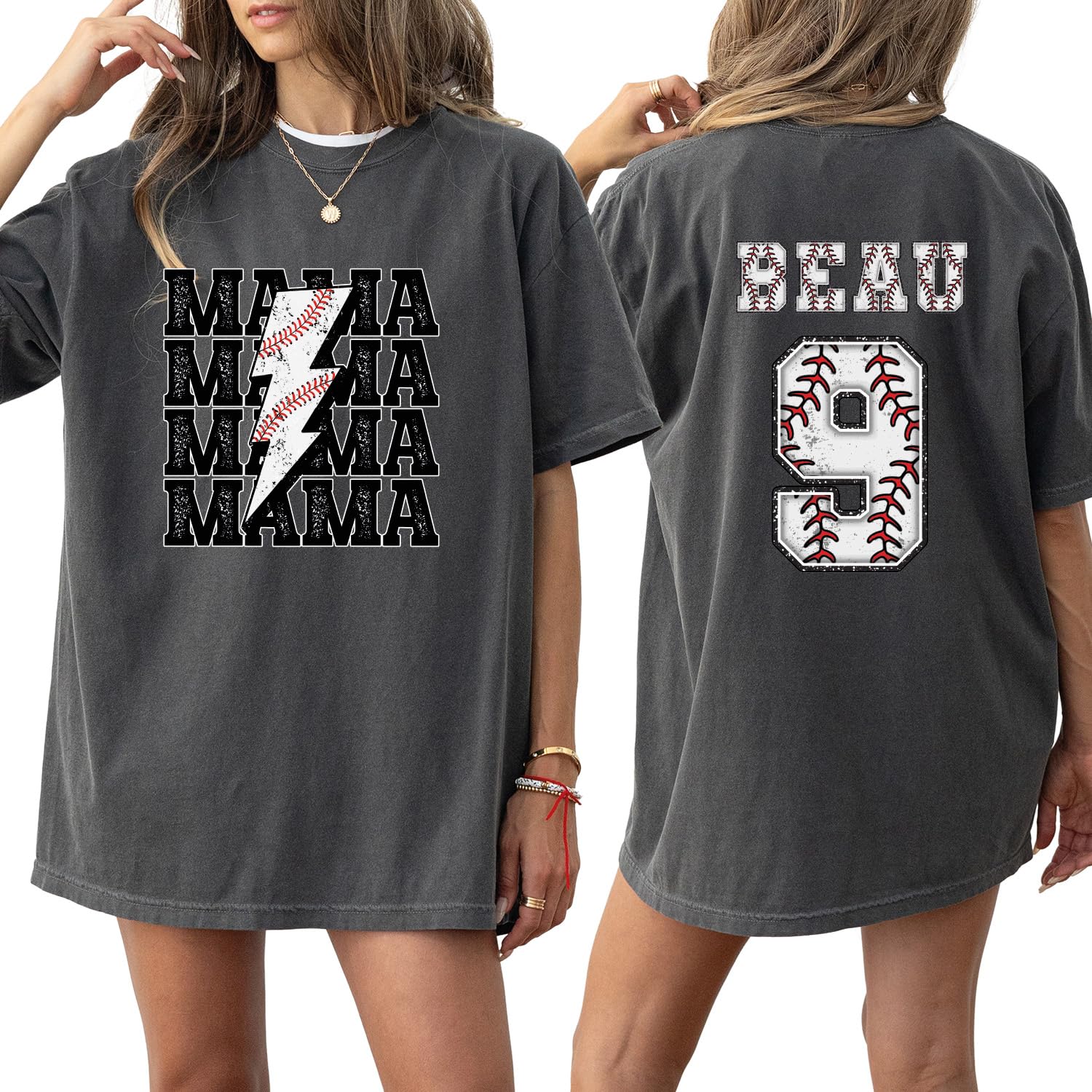 Custom Baseball Mom Comfort Color Shirt - Personalized Baseball Mom Tee for Women - Soft Cotton Baseball Season Top - Sports Mom Apparel for Games & Practice - Perfect Gift for Baseball Moms