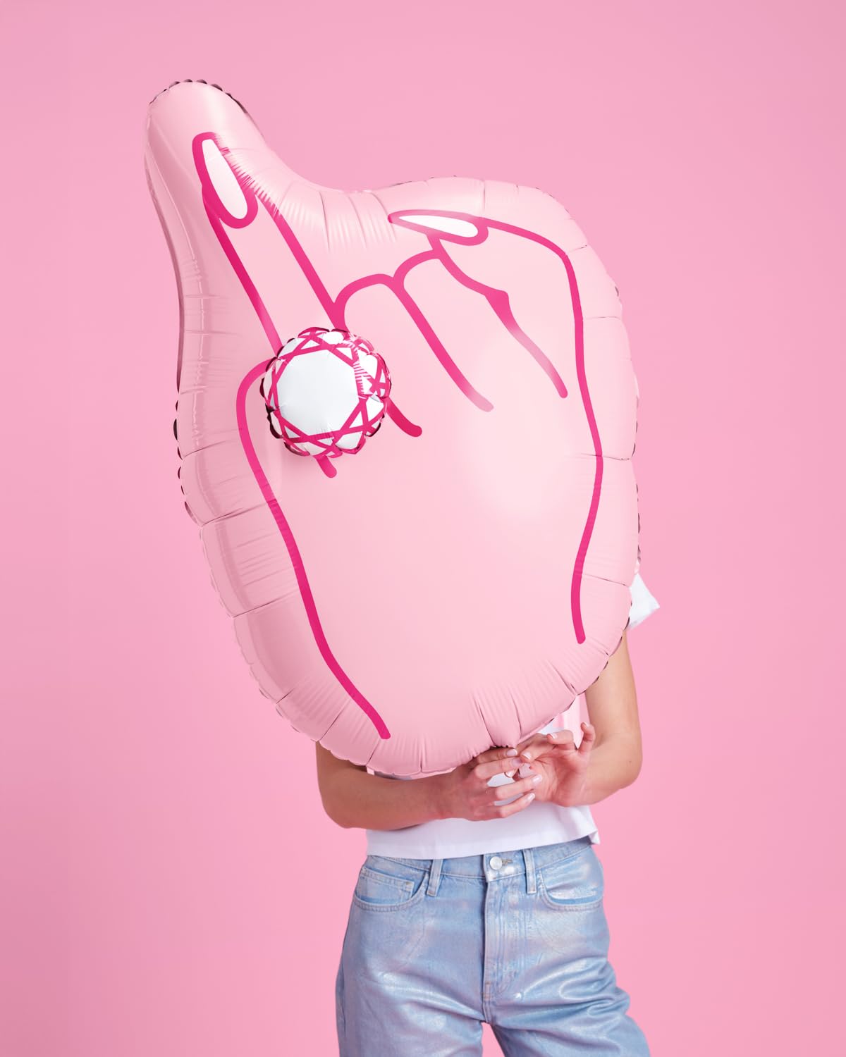 3D Ring Finger Balloon - 40 Inch XL Fetti Bachelorette Party Decorations | Bride to Be, Engagement Party Supplies, Bridesmaid Favors, Wedding Photo Booth Props | Perfect for Bachelorette Parties, Bridal Showers & Wedding Receptions