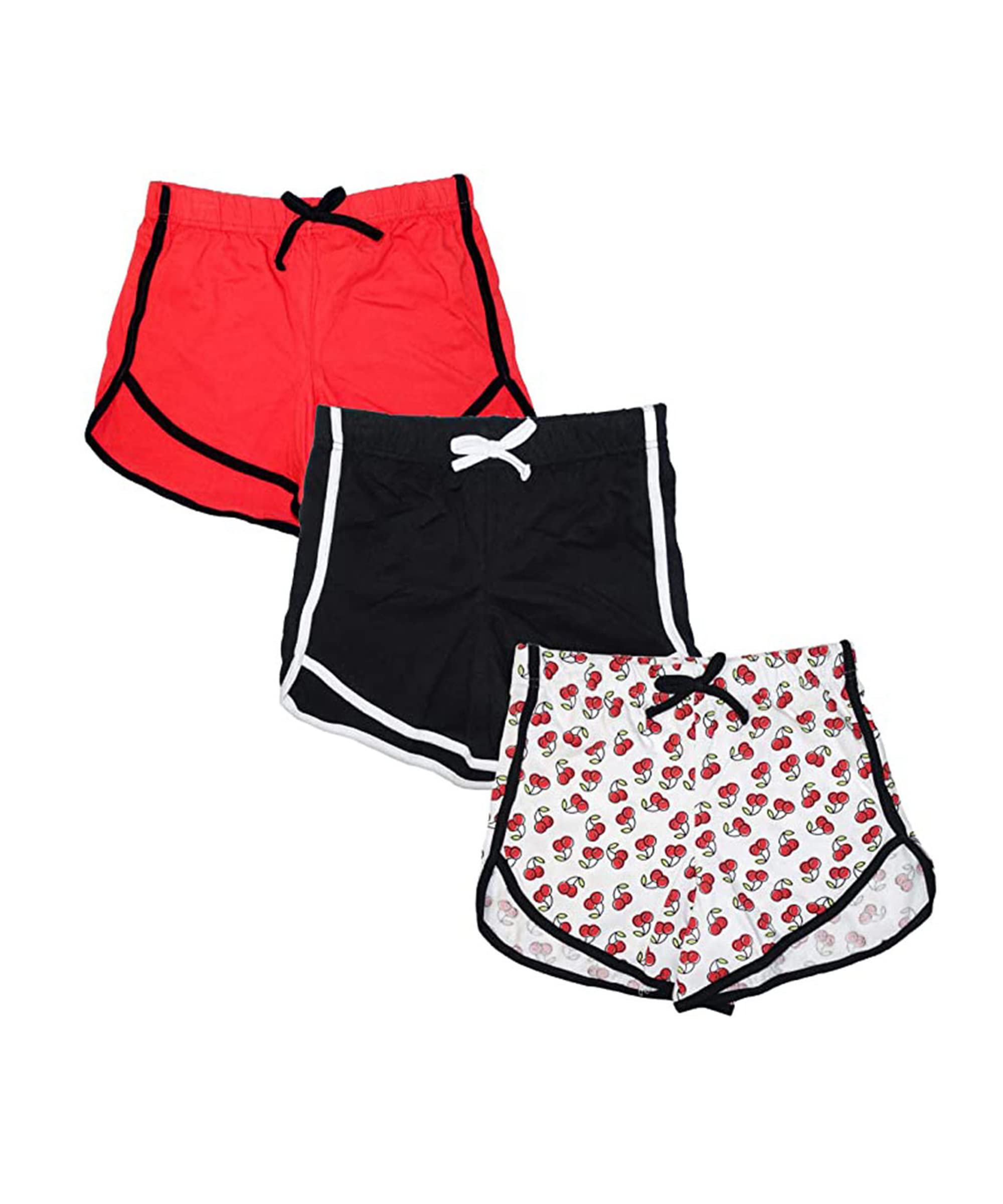 M2C Girls 3-Pack Quick-Dry Active Performance Dolphin Shorts - Breathable Workout Running Shorts for Yoga, Gym & Sports | Perfect for Teens & Kids Athletic Wear