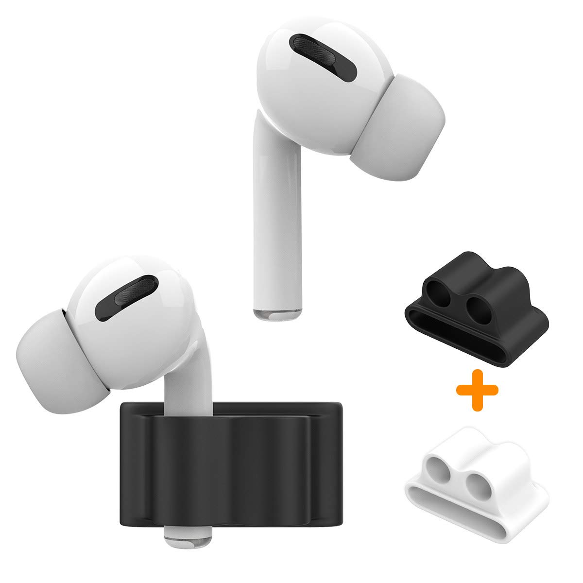 Anti-Lost AirPod Pro Strap Holder - for Sports & Work (Black+White)