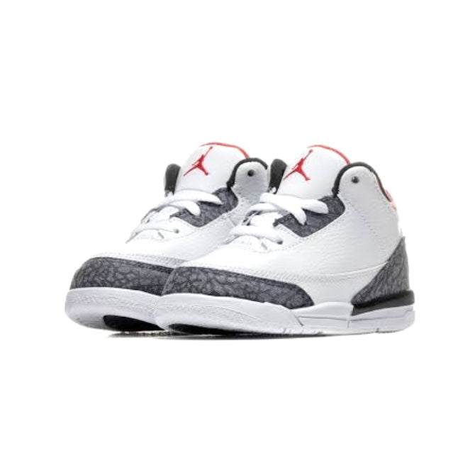 Air Jordan 3 Retro TD Denim Fire Red Sneakers - Kids' Basketball Shoes for Boys & Girls - Perfect for School, Sports & Casual Wear