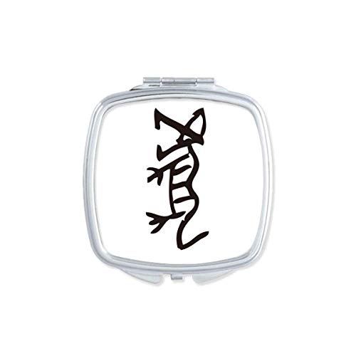 DIYthinker Chinese Zodiac Tiger Compact Mirror - Double Sided Portable Pocket Makeup Mirror with Bone Inscriptions | Perfect for Travel, Purse & Everyday Makeup Touch-Ups