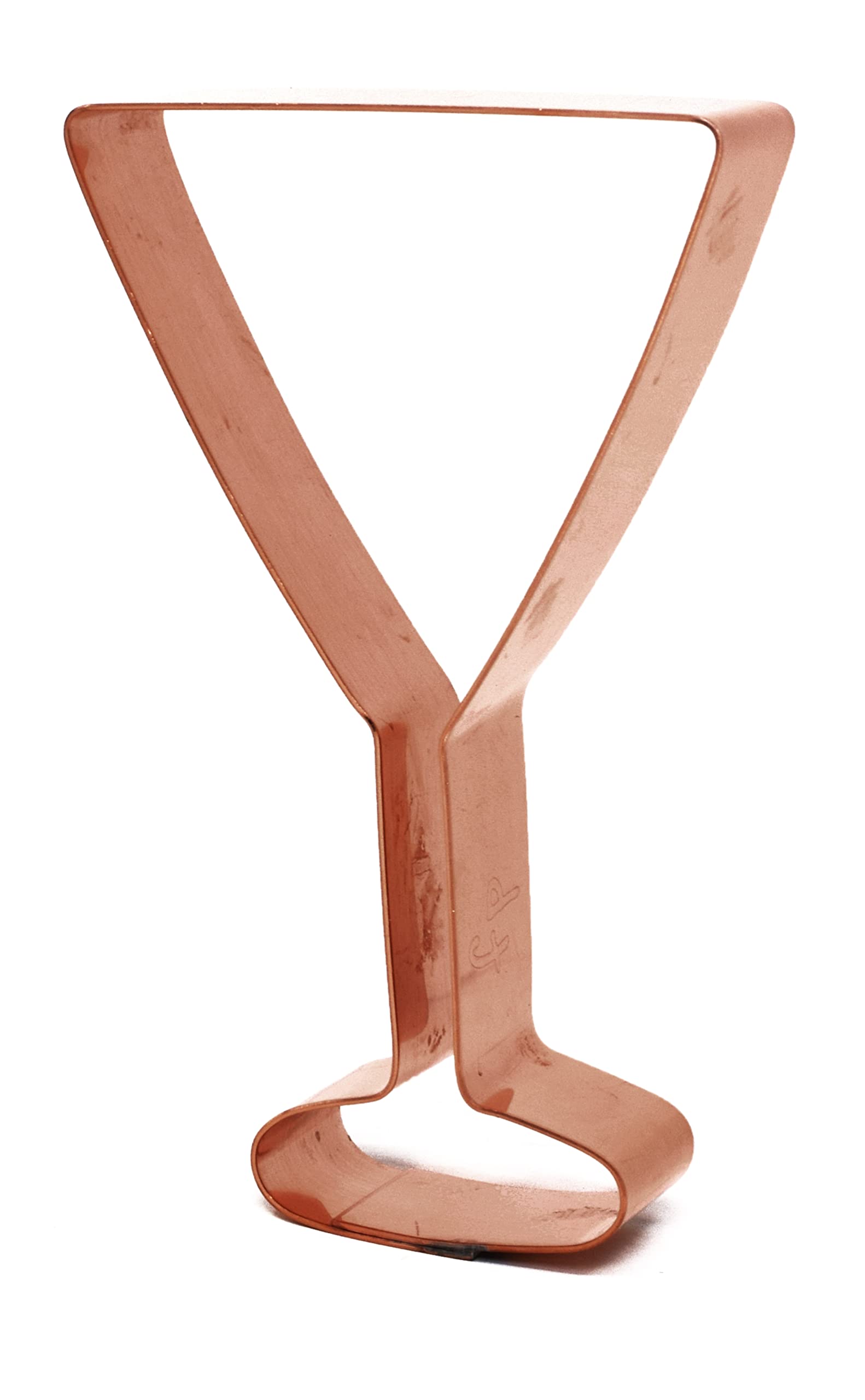 Copper Martini Glass Cookie Cutter Set - Stainless Steel Cocktail Shaped Biscuit Cutters for Baking, DIY Desserts & Party Decorations - Perfect for Christmas, Weddings & Cocktail Themed Events