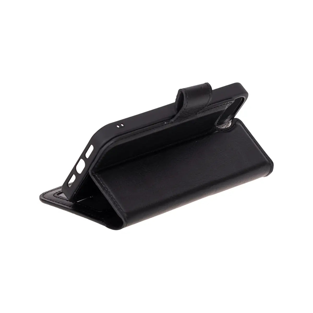 Premium Black Leather Wallet Case for iPhone 16e - Slim Protective Cover with Card Slots | Perfect for Everyday Use, Travel & Business Meetings