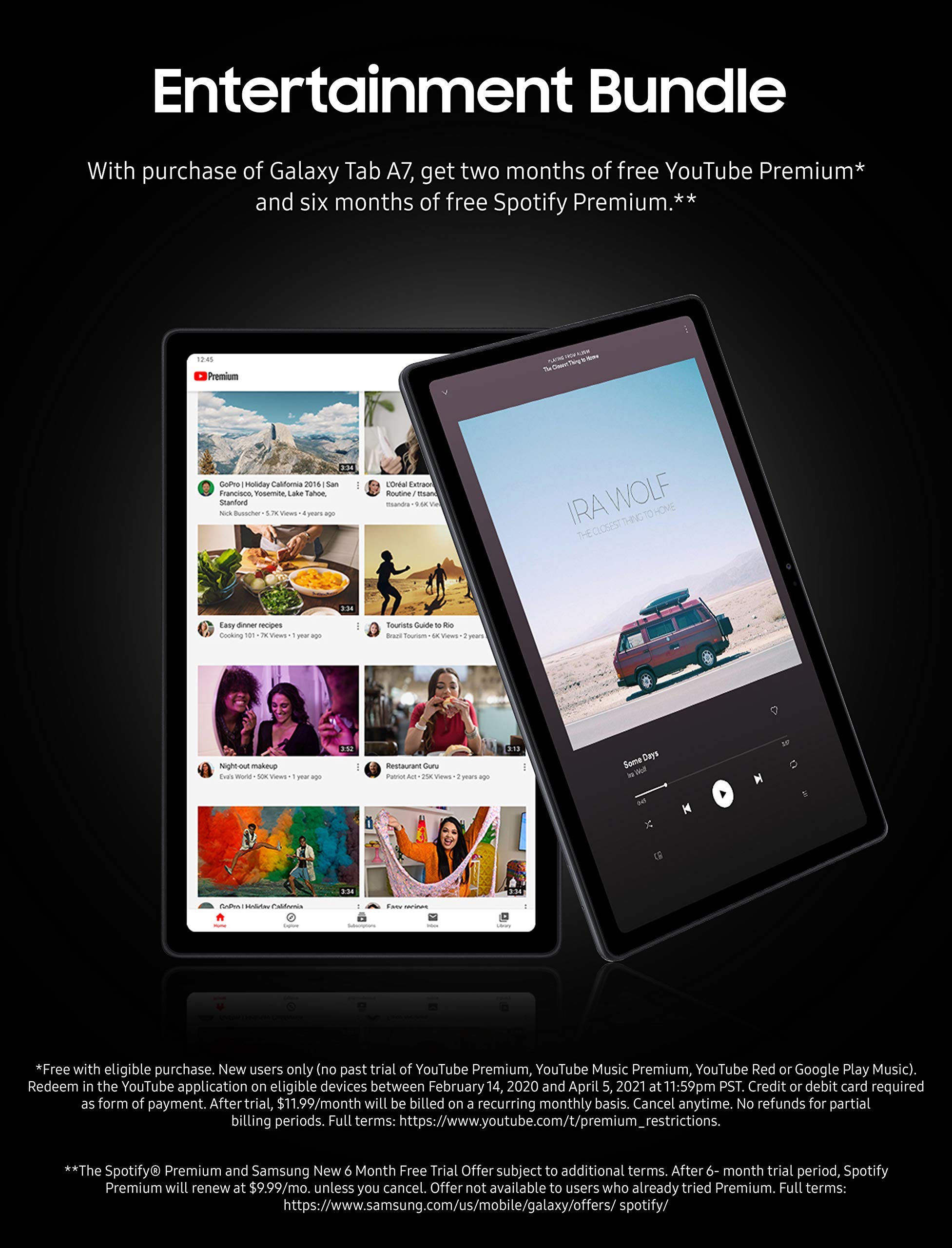 Samsung Galaxy Tab A7 10.4-inch WiFi Tablet 64GB Gray (Renewed) - Perfect for Work, Study & Entertainment