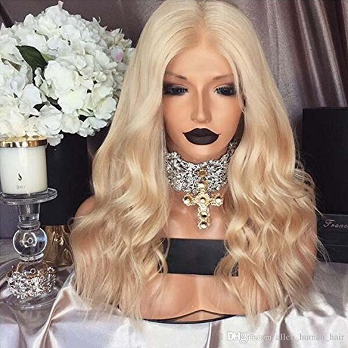 KRN Hair #613 Blonde Brazilian Virgin Human Hair Body Wave Wigs for Women - Glueless Lace Front Wig with Baby Hair, 130% Density, 22 Inch | Perfect for Daily Wear, Cosplay, and Special Occasions